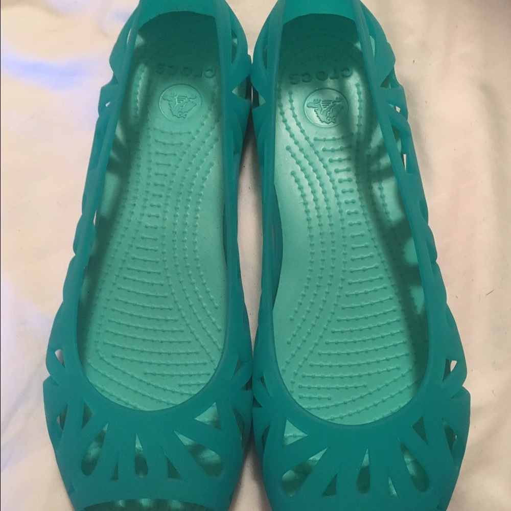 Croc flat jellies